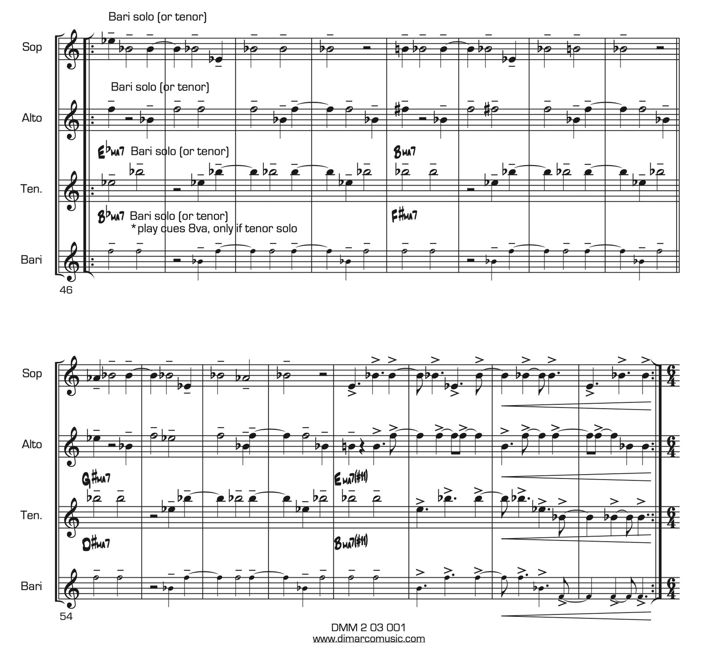 Echolocation for Saxophone Quartet