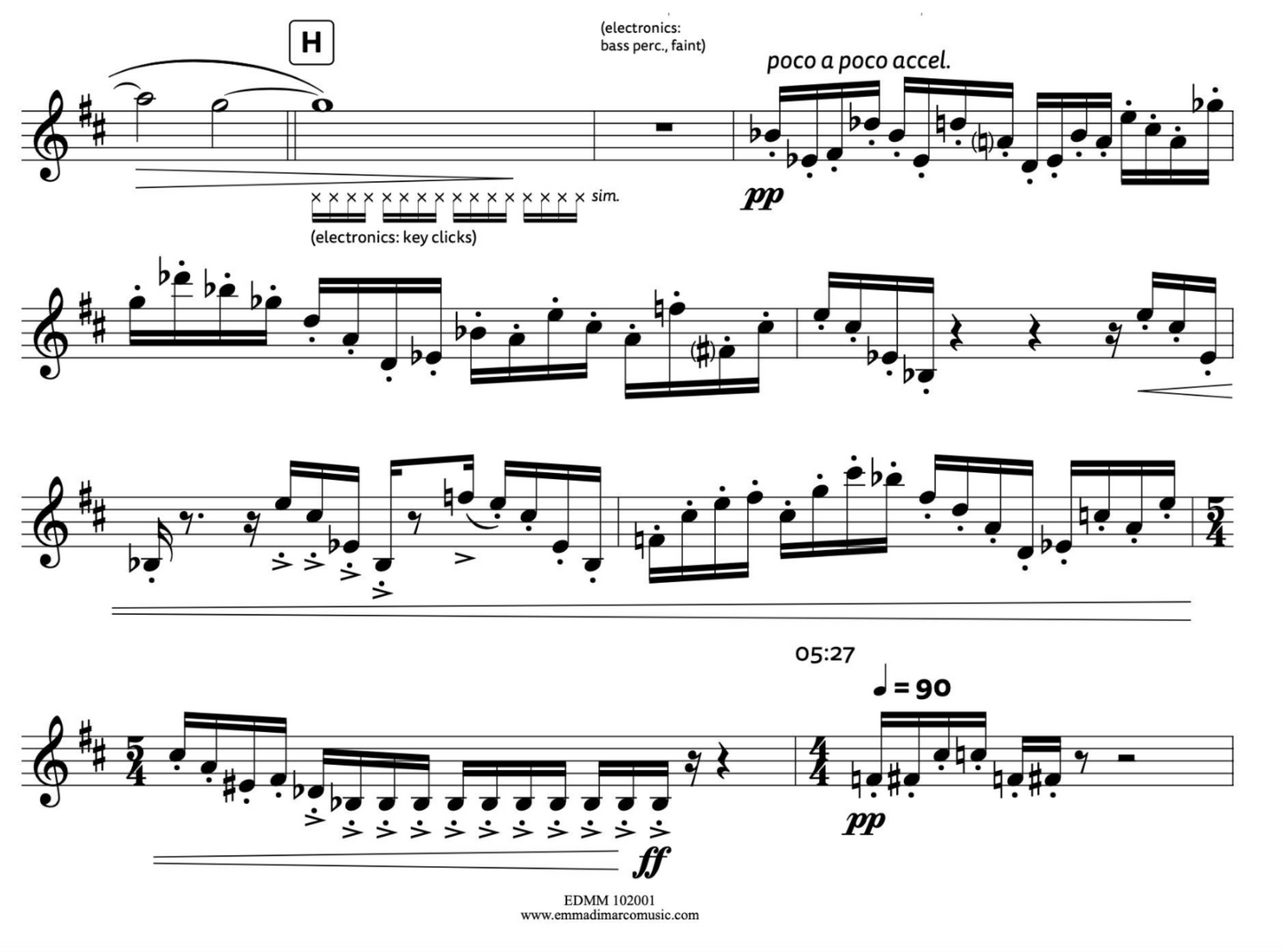 Chroma, Whisper, Raw for Solo Alto Saxophone + Track